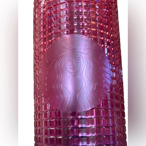 STARBUCKS Tumbler Cup 2022 Ltd Edition Watermelon Disco Grid Venti 24oz NWT - Picture 3 of 8